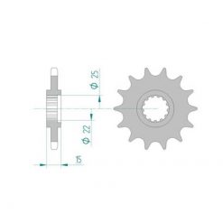 Ritzel Triumph 525/14Z