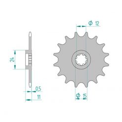 Ritzel Polini Minicross 415/12Z
