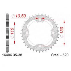 Zahnkranz AFAM Stahl 520/38Z