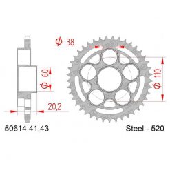 Zahnkranz AFAM Stahl 520/43Z