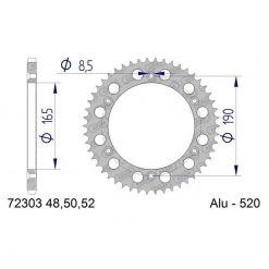 Zahnkranz AFAM Alu 520/50Z