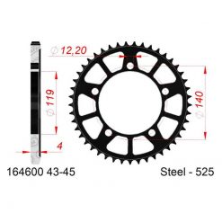 Zahnkranz AFAM Stahl 525/43Z