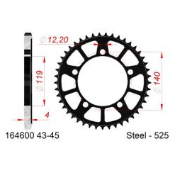 Zahnkranz AFAM Stahl 525/45Z