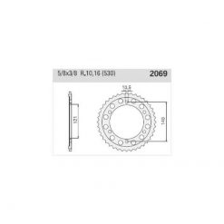 Zahnkranz Cagiva Alu 530/40Z