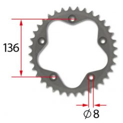 Zahnkranz Ducati Stahl Adapter 520/37Z