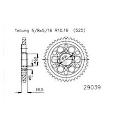 Zahnkranz Ducati Stahl 525/40Z