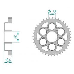 Zahnkranz Ducati Stahl 530/40Z