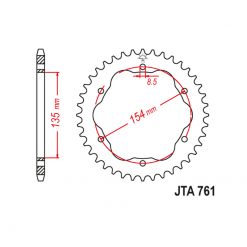 Zahnkranz Stahl Ducati Adapter JT760 530/41Z