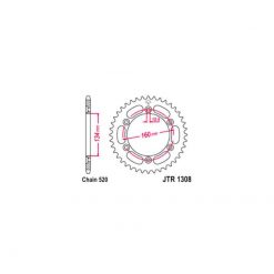 Zahnkranz Honda Alu 520/43Z