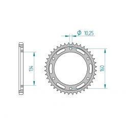 Zahnkranz Honda 525/43Z Stahl schwarz