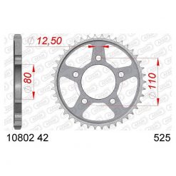 Zahnkranz RK Honda CRF 1000 Africa Twin Stahl 525/44Z silber