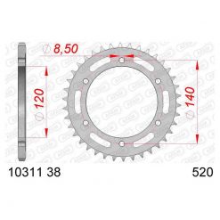 Zahnkranz AFAM 520/38Z Stahl