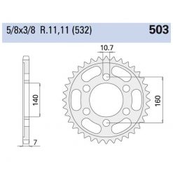Zahnkranz Kawasaki Stahl 532/45Z