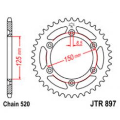 Zahnkranz PBR KTM Alu 520/54Z silber