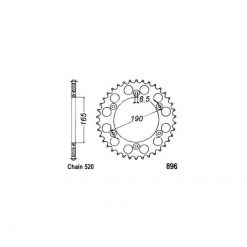 Zahnkranz KTM Alu 520/44Z
