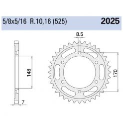 Zahnkranz Suzuki Stahl 525/44Z