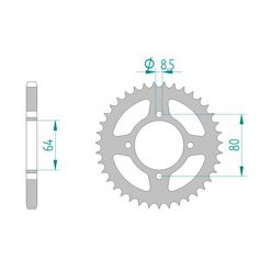 Zahnkranz Stahl Yamaha 428/43Z