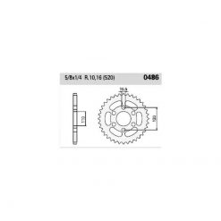 Zahnkranz JT Yamaha Suzuki Alu 520/43Z schwarz