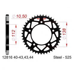Zahnkranz AFAM Stahl 525/44Z