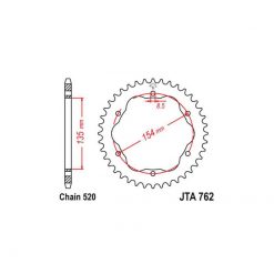 Kranz Stahl Adapt Ducati 520/42Z (JT 760)