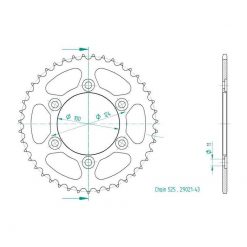 Zahnkranz Ducati Stahl 525/40Z