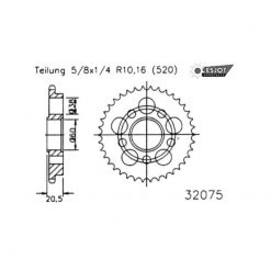 Zahnkranz Ducati Stahl 520/40Z
