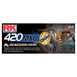 Kette 420 RK 420MXU 140L, U-Ring, Enduro-Racing / Motocross, gold-gold