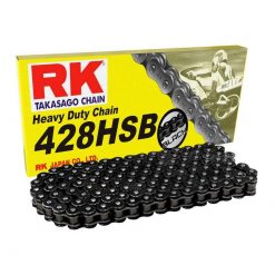 Kette 428 RK 428HSB 146L, verstärkt plus, ohne O-Ring, FD (schwarz)