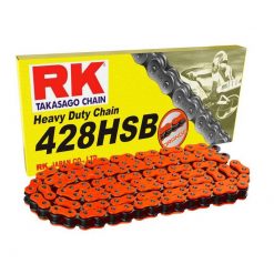 Kette 428 RK 428HSB 146L, verstärkt plus, ohne O-Ring, PC (orange)