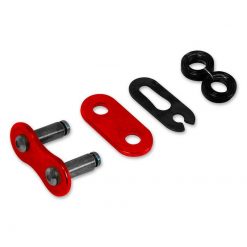Kettenschloss 428 mit Clip RK 428HSB, ohne O-Ring, FR (rot)