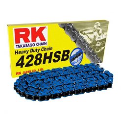 Kette 428 RK 428HSB 146L, verstärkt plus, ohne O-Ring, FB (blau)