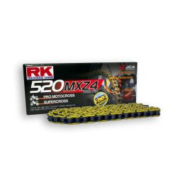 Kette 520 RK 520MXZ4 120L, Motocross-Racing GP, ohne O-Ring, gelb