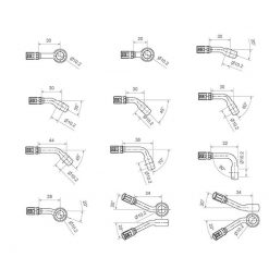 Fitting 20° seitlich Ø10mm Stahlflexleitung HH Aluminium