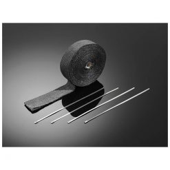 Auspuffband/Hitzesch. HH Fiberglas schwarz 15m 50x2mm m. Endband