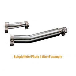 Auspuff HH FLAT TRACK PIPES chrom mit zu Suzuki ohne CH-Hom
