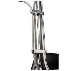 Kabelhalter HH für 1 Kabel Aluminium CNC, Carbon-Look