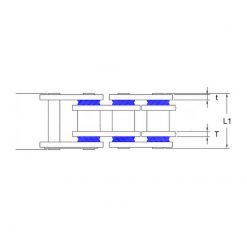 Antriebskette Mofa RK 415HSB 122L, Kette 415 super-verstärkt, blau