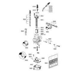 Gemischeinstellsschraube und Feder Vergaser Dellorto PHBG