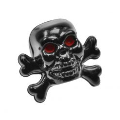 Ventildeckel Totenkopf schwarz