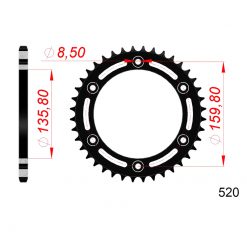 Zahnkranz VOR Alu 520/42Z