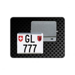 Kennzeichenrahmen SwissSpeedy Moto CHROMSTAHL POLIERT Oldtimer