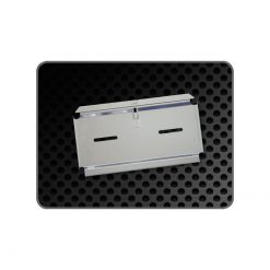 Kennzeichenrahmen SwissSpeedy Auto Klick-Down HINTEN HOCH CHROMSTAHL POLIERT