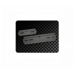 Kennzeichenrahmen SwissSpeedy Auto Klick-Down LANG CHROMSTAHL SCHWARZ