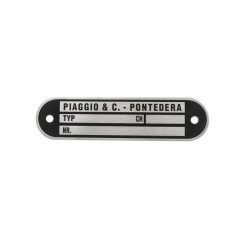 Typenschild PIAGGIO & CO. Pontedera (84x21x0.6mm)