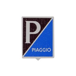 Emblem PIAGGIO 37x47mm Aluminium, zum Kleben, dunkelblau