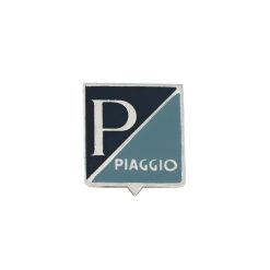 Emblem PIAGGIO 24x32mm Aluminium, zum Kleben, dunkelblau