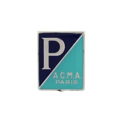 Emblem PIAGGIO ACMA PARIS 37x47mm Metall, 4 Klammern