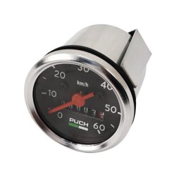 Tacho 60 km/h, Ø 48mm, Puch Schriftzug, Puch / universal, VDO-Anschluss