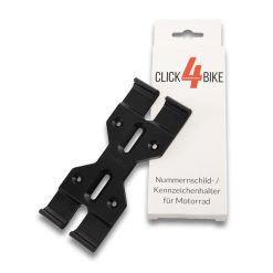 Kennzeichenhalter Click4Bike (rahmenlos) für Motorrad/Roller