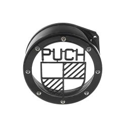 Schwungradabdeckung PSR aus Edelstahl in schwarz zu Puch E50/Z50/ZA50